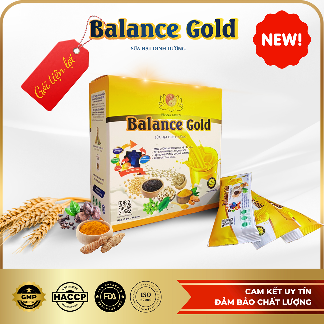 Sữa hạt Balance Gold Gói 1 Hộp